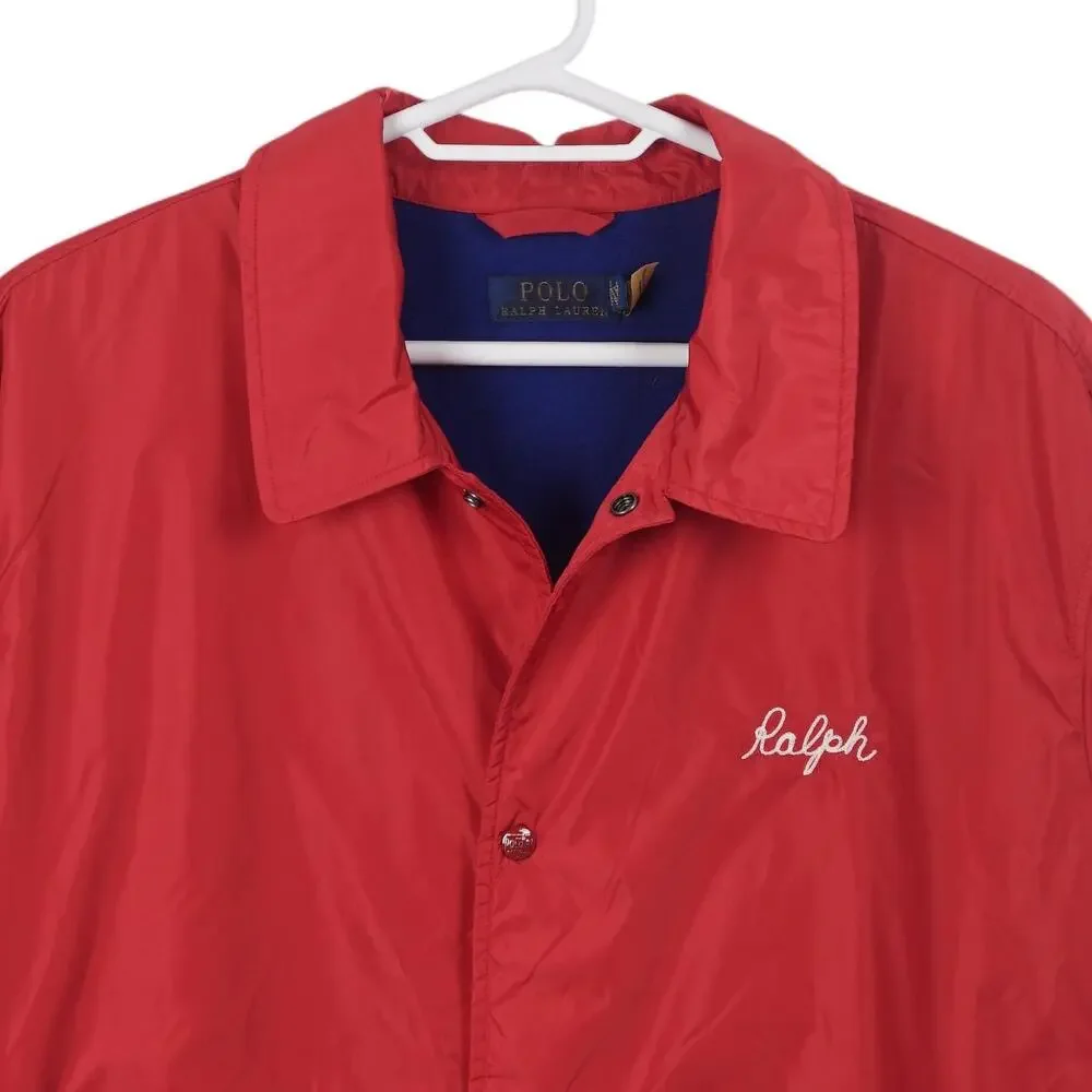 NWOT Polo Ralph Lauren Coach Jacket 3XB Red Nylon NY State Champs P Wing Snap